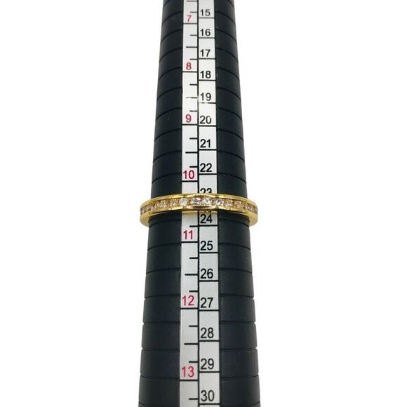 Premier Designs Gold Rhinestone Band Ring Size 10.5 - Picture 5 of 5